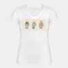 Playera Dama: Algodón Peinado Cuello V Miniatura
